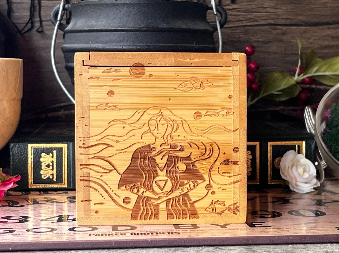 Elemental Goddess Wooden Altar/Tarot Box
