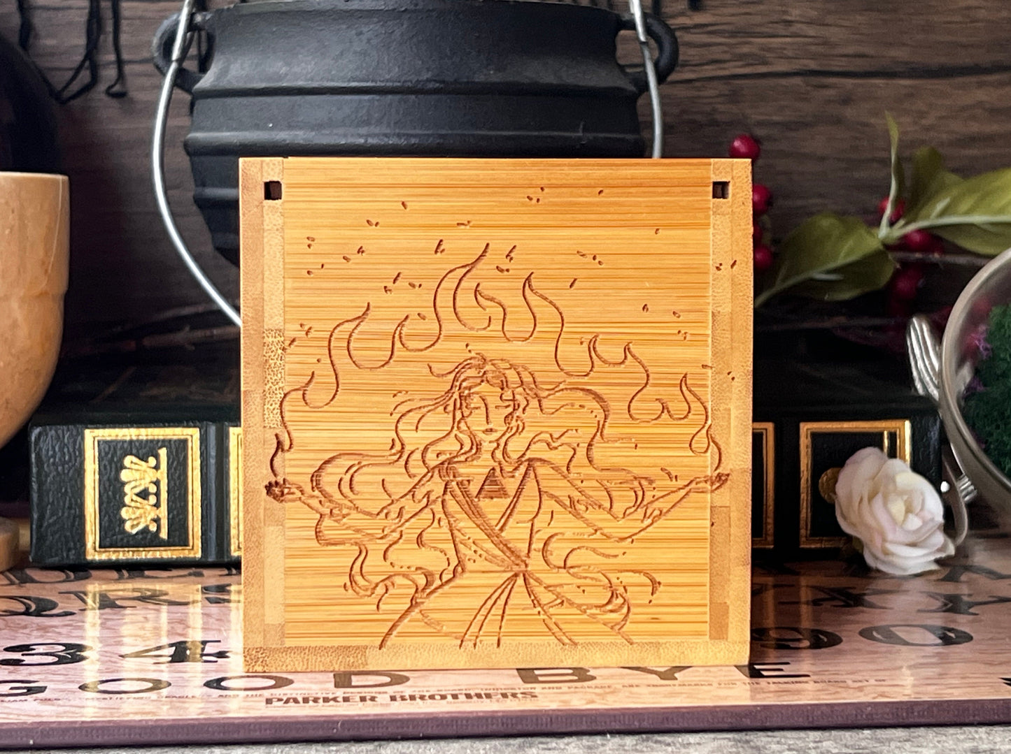 Elemental Goddess Wooden Altar/Tarot Box