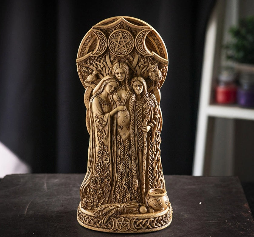 Triple Goddess Ivory Statue