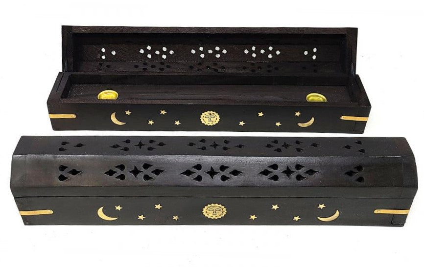 Incense Burner w/ Lid - Stars and Moon