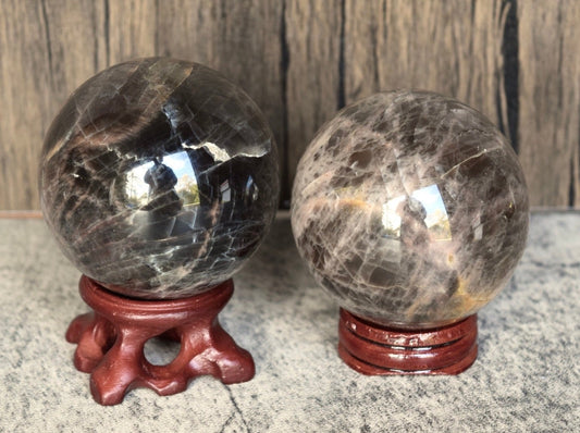 Black Moonstone (For Shadow Work) - Sphere
