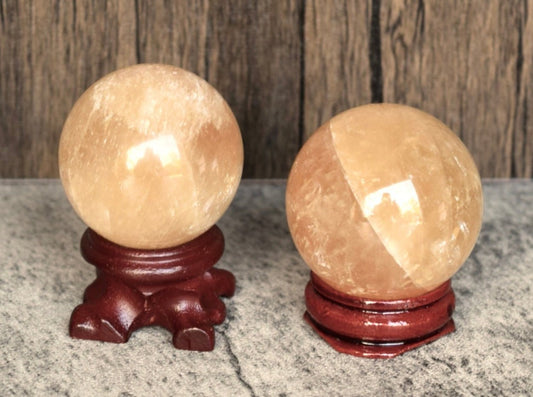 Honey Calcite (For Confidence) - Sphere