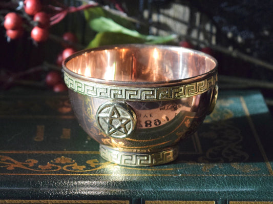 Copper Offering Bowl - Pentagram
