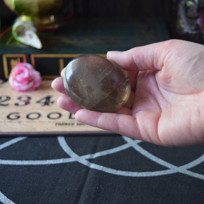 Smoky Quartz (For Clearing Negative Energy) - Palm Stone