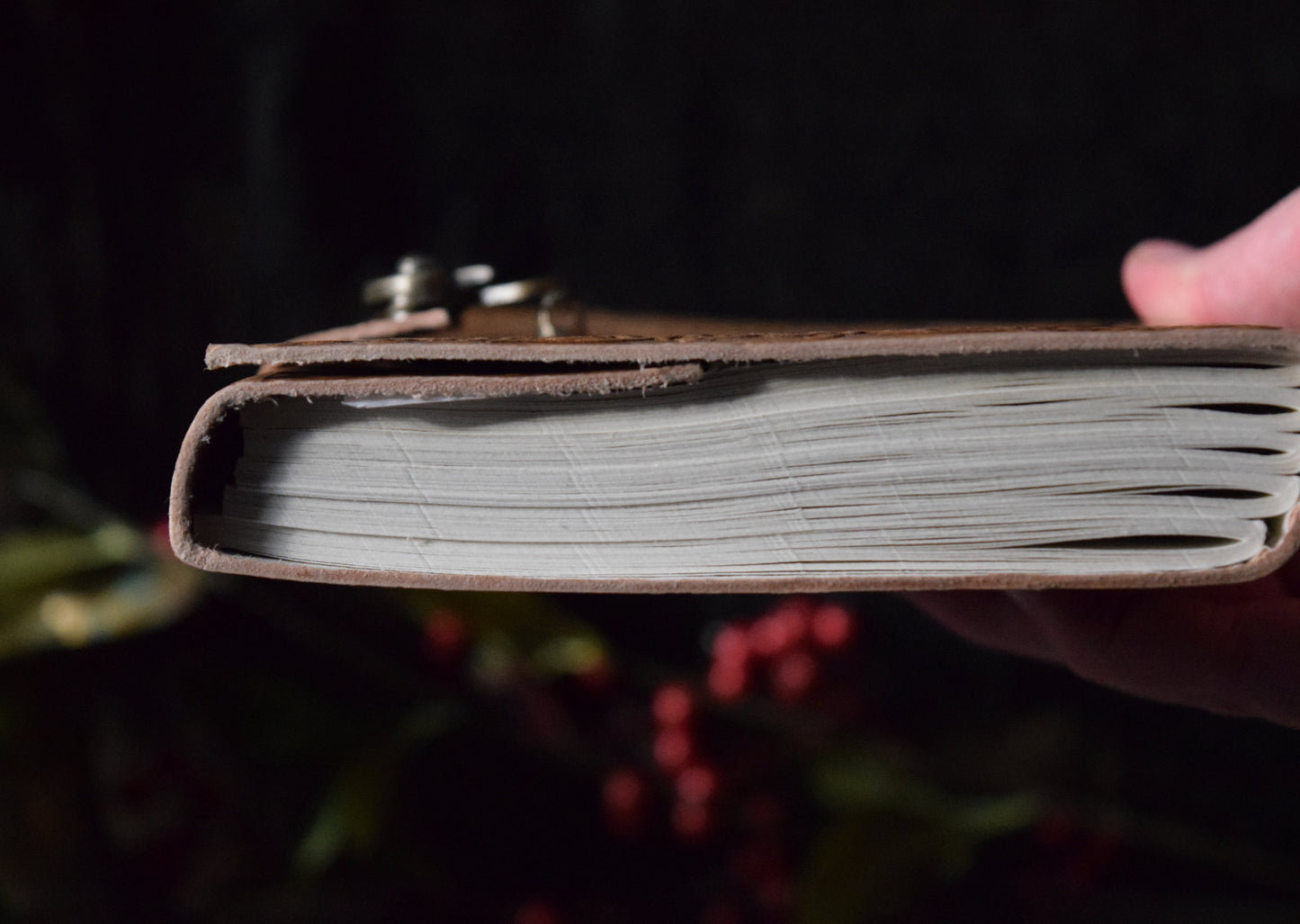 Leather Journal - Pentagram, Broom, & Cauldron