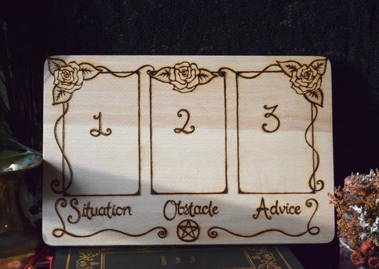 Woodburned Tarot Board - Exclusive Design