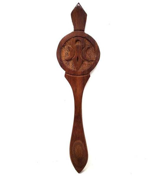 Carved Wooden Altar Spoon - Goddess