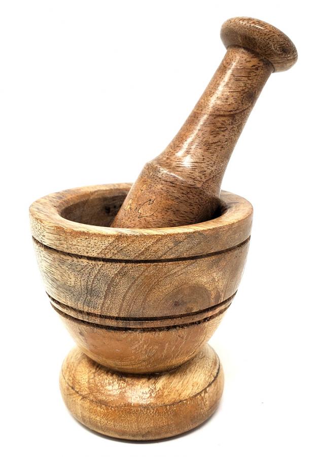 Wooden Mortar & Pestle