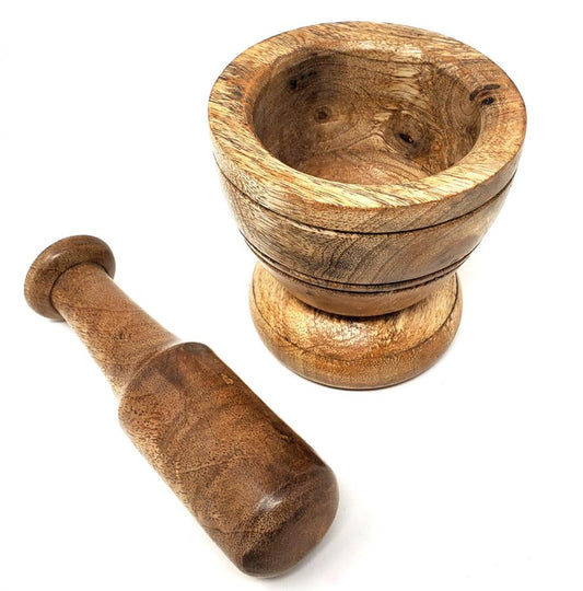 Wooden Mortar & Pestle