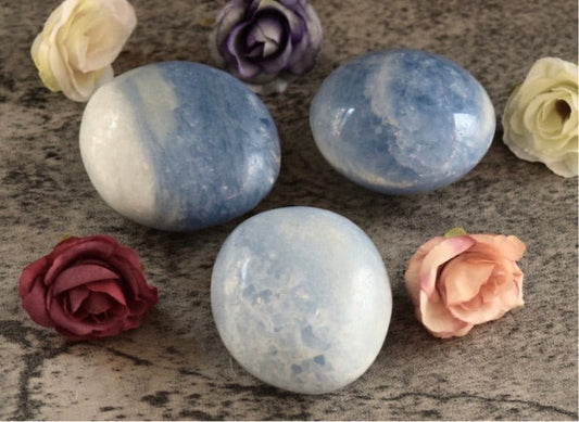 Blue Celestite (For Spiritual Strength) - Palm Stone