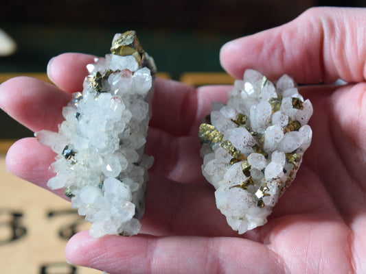 Pyrite on Quartz (For Manifestation) - Cluster