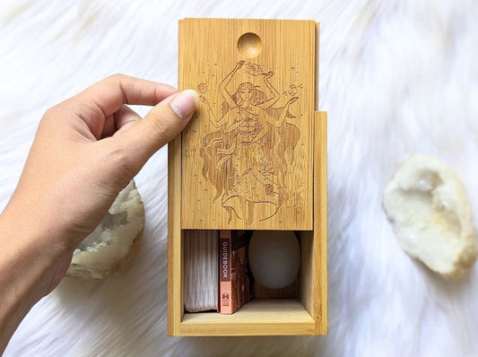 Elemental Goddess Wooden Altar/Tarot Box