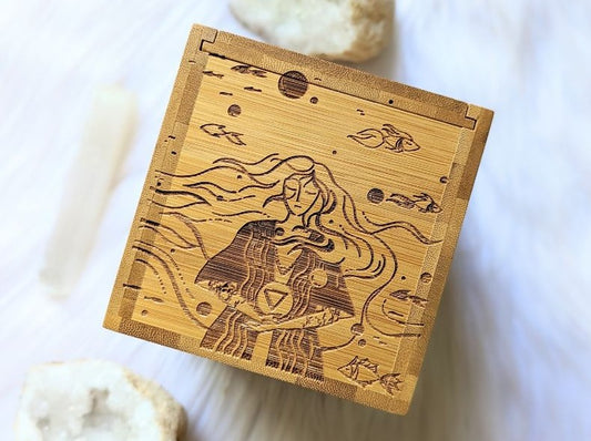 Elemental Goddess Wooden Altar/Tarot Box