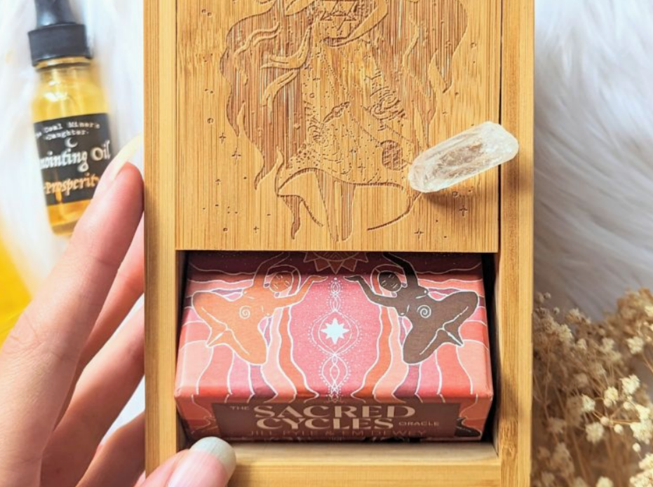 Elemental Goddess Wooden Altar/Tarot Box