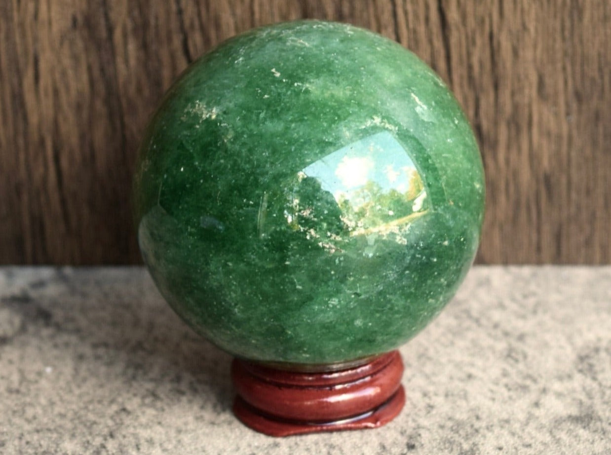 Green Strawberry Quartz (For Gratitude) - Sphere