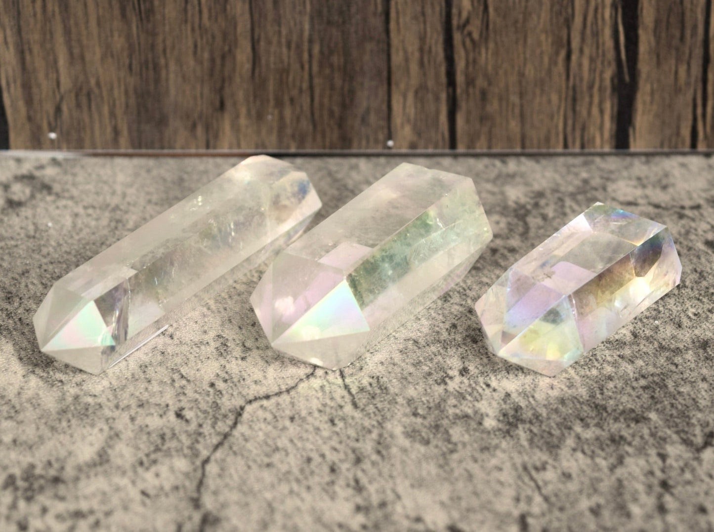 Angel Aura Quartz (For Spirit Guide Connection) - Double Terminated Point