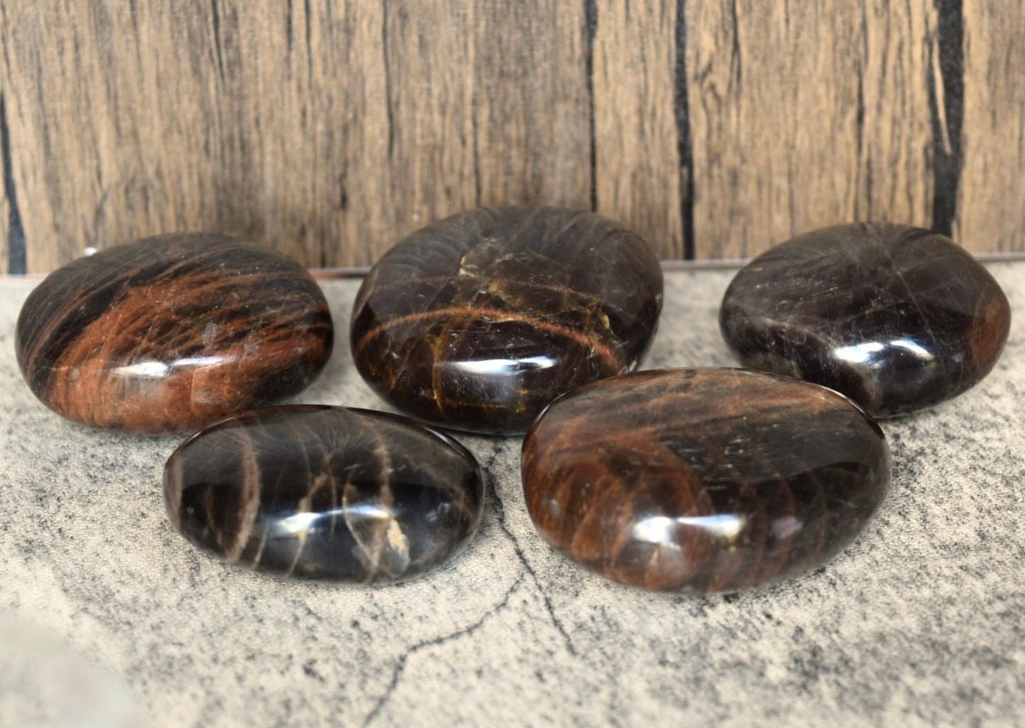 Black Moonstone (For Shadow Work) - Palm Stone