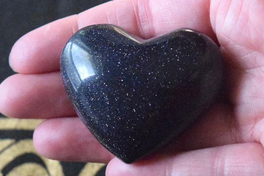 Blue Goldstone (For Intuition & Luck) - Heart