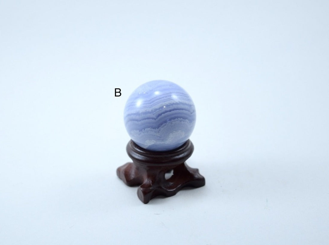 Blue Lace Agate (For Calm Communication) - Sphere