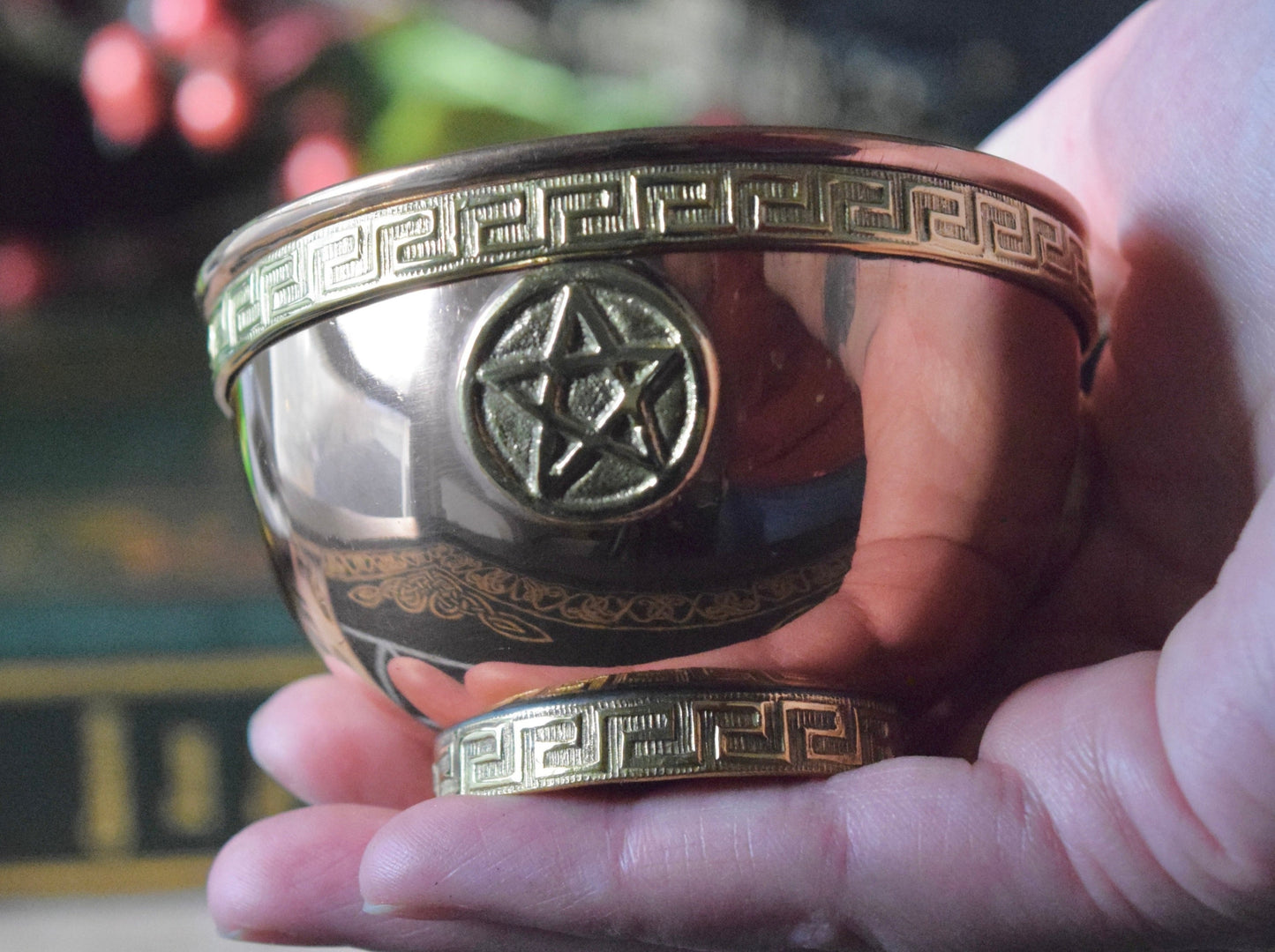 Copper Offering Bowl - Pentagram