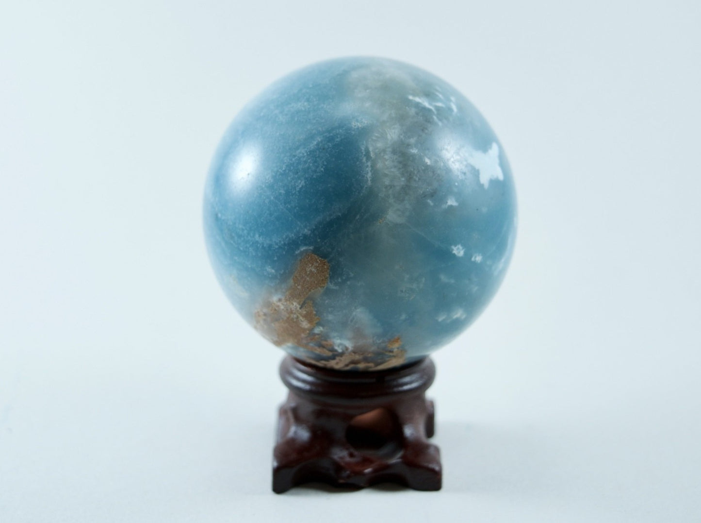 Caribbean Blue Calcite (For Soothing) - Sphere