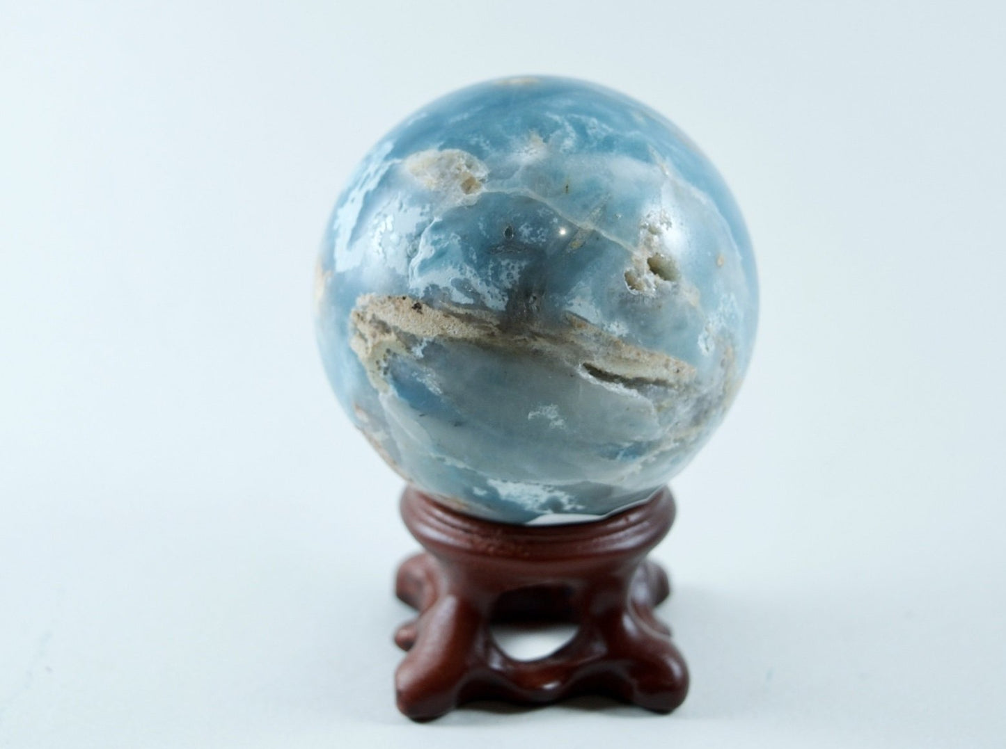 Caribbean Blue Calcite (For Soothing) - Sphere