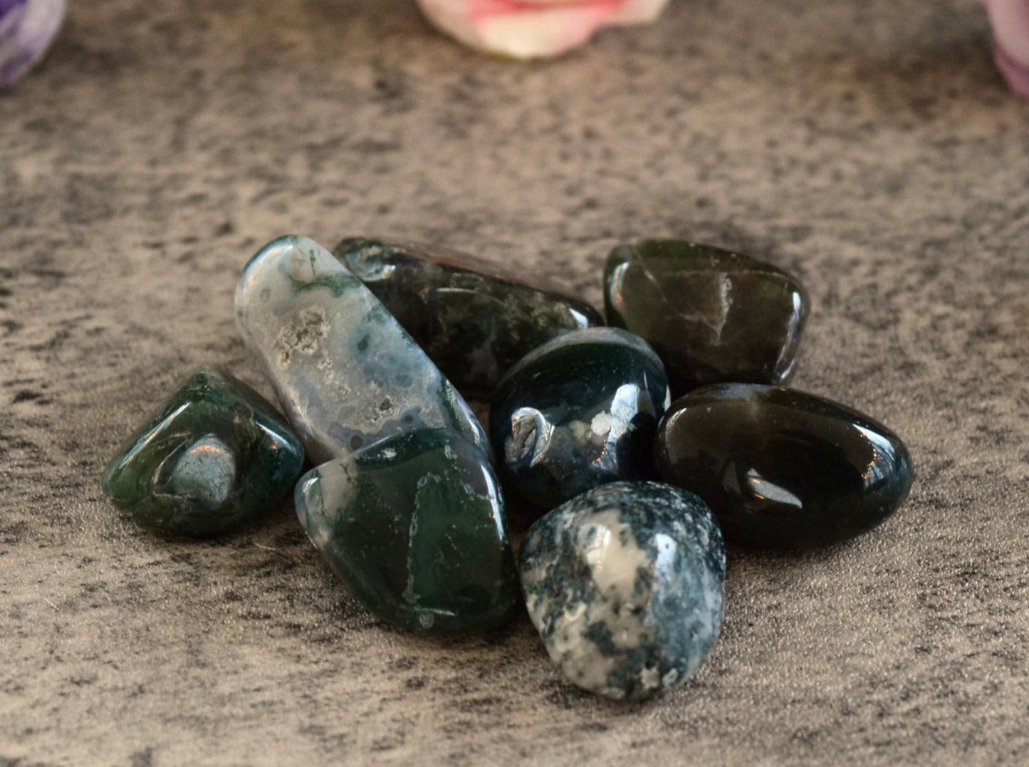 Moss Agate (For Stable Persistence) - Tumbled Stone