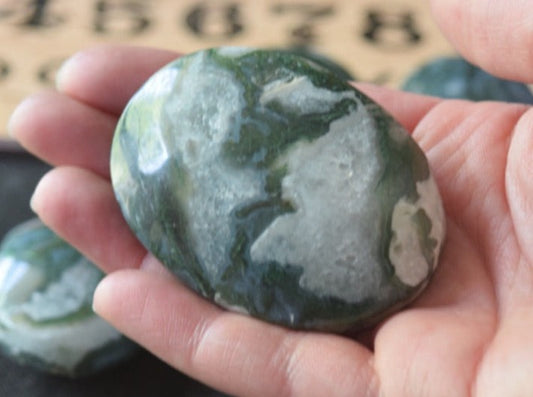 Moss Agate (For Stable Persistence) - Palm Stone
