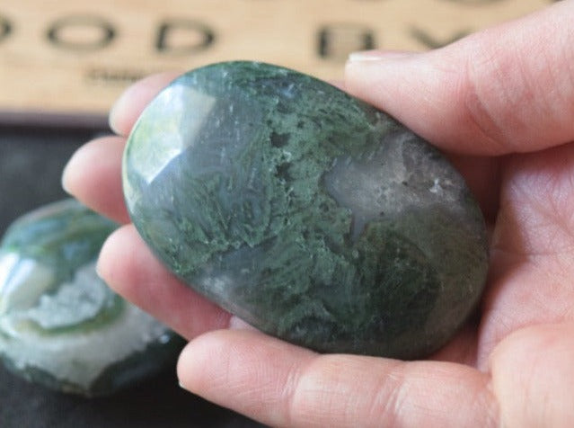 Moss Agate (For Stable Persistence) - Palm Stone