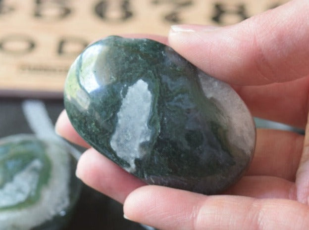 Moss Agate (For Stable Persistence) - Palm Stone