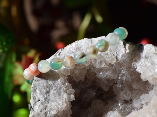 Green Flower Agate - Bracelet