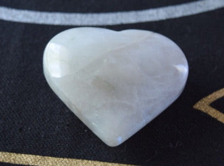 Rainbow Moonstone (For New Beginnings) - Heart