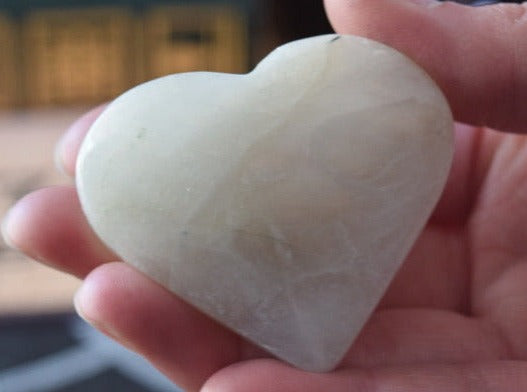 Rainbow Moonstone (For New Beginnings) - Heart