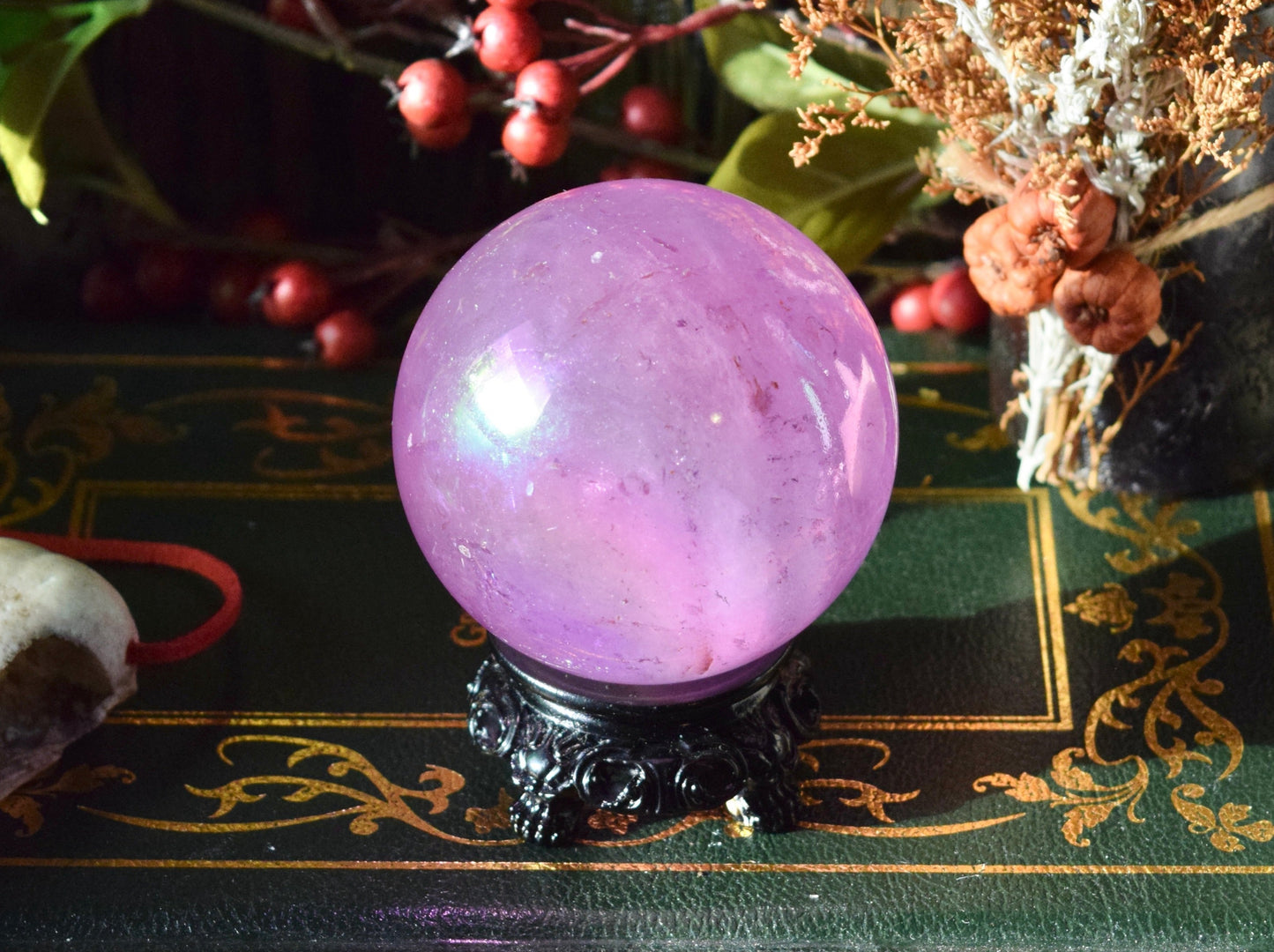 Purple Aura Quartz (For Spiritual Connection) - Sphere