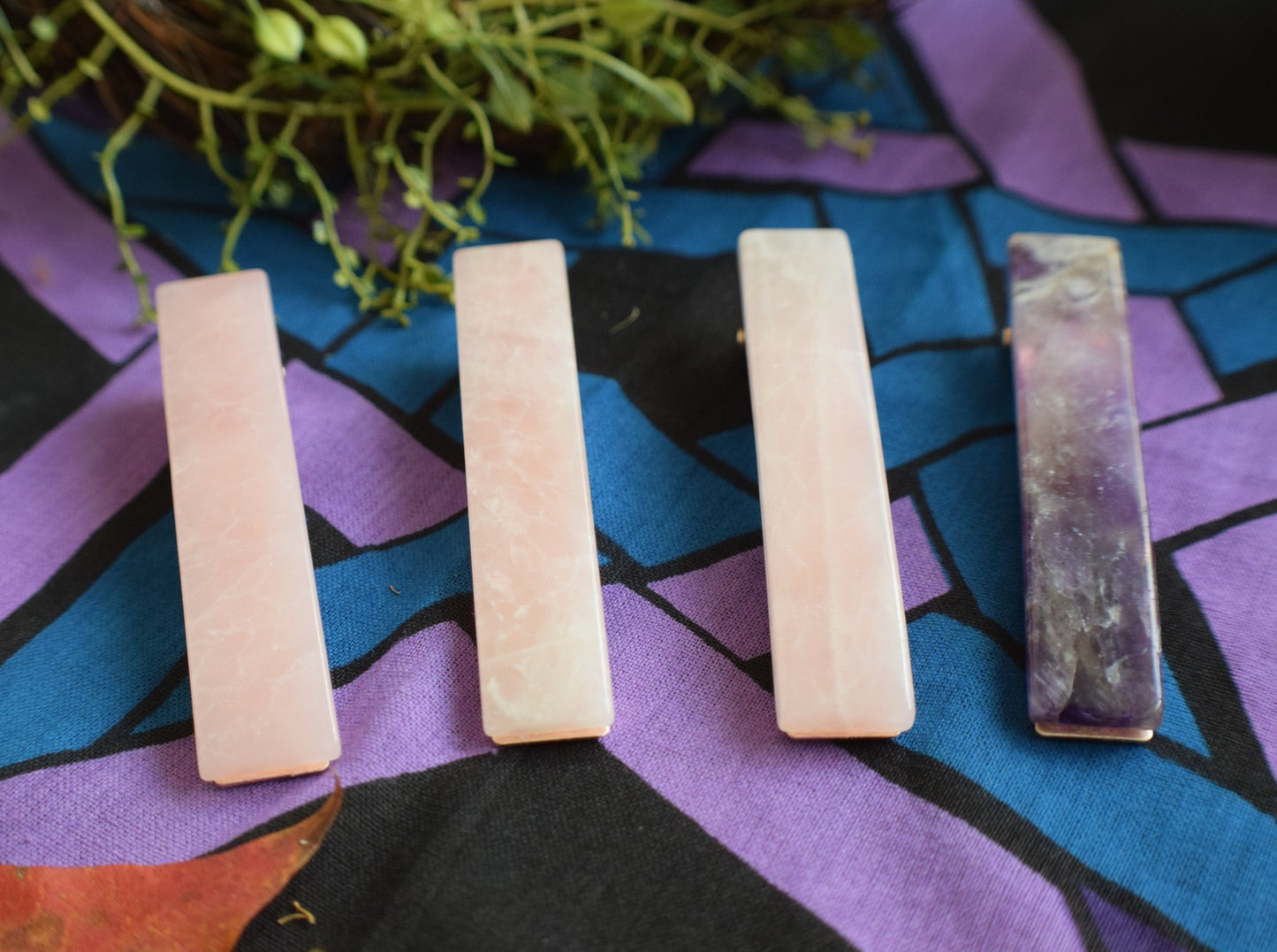 Hair Clip - Rose Quartz