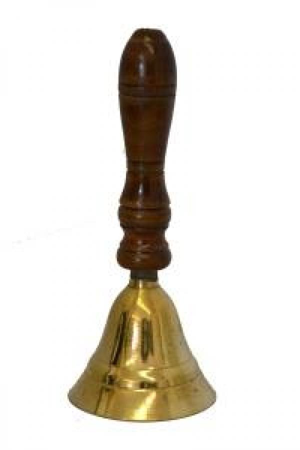 Hand Bell - Brass with Wooden Handle