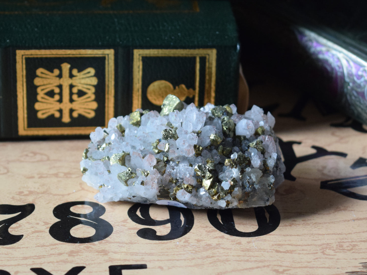 Pyrite on Quartz (For Manifestation) - Cluster