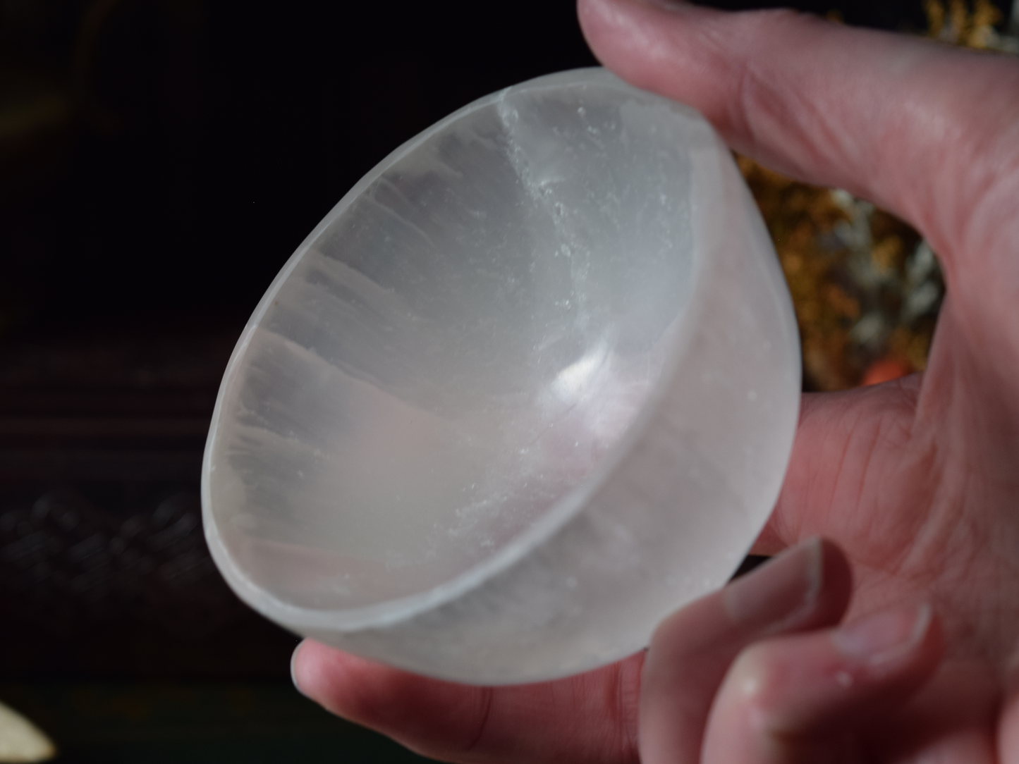 Triple Moon Bowl Set - Selenite (For Cleansing)